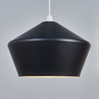 Matt Black Easy Fit Ceiling Light Shade - No Bulb