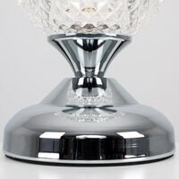 Decorative Glass Bedside Touch Table Lamp - Chrome Lamp Only