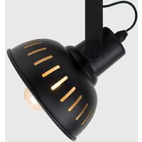 Industrial Black & Gold 3 Way Adjustable Ceiling Spotlight - No Bulbs