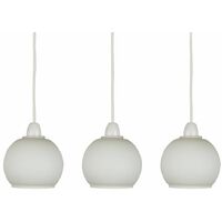 Set Of 3 Traditional Frosted Glass Ceiling Light Shades Lampshades Lounge