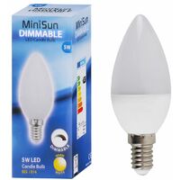 5W High Power Dimmable LED SES E14 Frosted Candle Bulb - Warm White