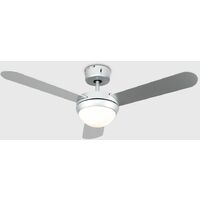 Taurus Ceiling Fan With Remote In Silver + LED Bulb - No Bulbs