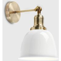 Adjustable Knuckle Joint Wall Light - White - No Bulb