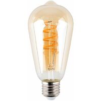 Vintage LED 4W ES E27 Amber Helix Filament Light Bulb - Single