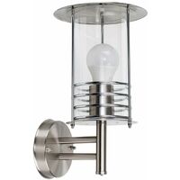 IP44 Rated Stainless Steel Metal Fisherman'S Lantern Cage Outdoor Wall Light - Silver