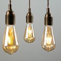 Vintage LED Bulbs Filament Pear Shaped E27 Lightbulb Lamp Amber A+ - Single