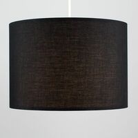 35cm Fabric Easy Fit Ceiling Pendant Table Lampshade - Black