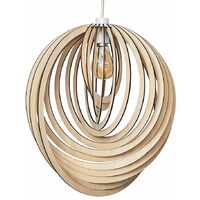 Wooden Spiral Ceiling Pendant Light Shade Droplet Lampshade Lighting
