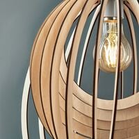 Wooden Spiral Ceiling Pendant Light Shade Droplet Lampshade Lighting
