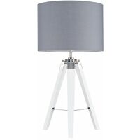 Tripod Table Lamp - 6W LED GLS Bulb - Grey