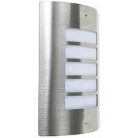 Stainless Steel IP44 Rated Outdoor Wall Light - No Bulb