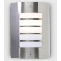 Stainless Steel IP44 Rated Outdoor Wall Light - No Bulb