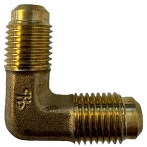 Winkelstück 1/4" - 1/4" SAE (6 mm) Messing (1/2)