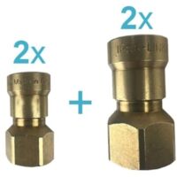Wigam Montagekit Split 2 Stück 1/4" x 1/4" SAE + 2 Stück 3/8" x 3/8" - Anschluss am Innen/Außengerät