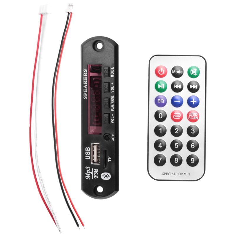 Module Audio USB/Bluetooth MP3 12V - Décodeur FM AUX Pour Voiture, Facile à Installer
