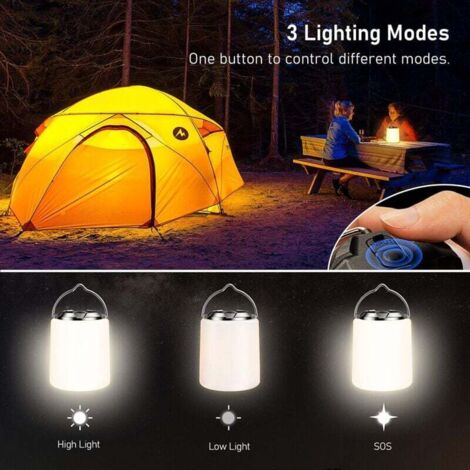 2 Pièces Lanterne Portative,Lanternes De Camping 30 LED Portables Avec Base Magnétique Pour Ouragan, Tempête, Panne, Camping, Randonnée, Pêche, Tente | Leroy Merlin