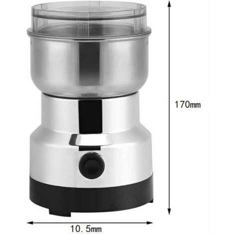 Broyeur Multifonctionnel 200w 14500rpm Moulin à Grains Machine à Café Ultra Fine, Broyeur à Grains électrique Portable 300ml, Acier Inoxydable, Pour Le Séchage Des Matériaux, Des épices, Des Herbes, D