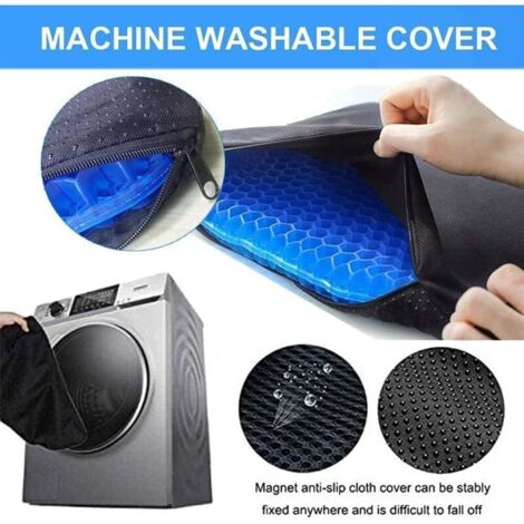 Coussin Siège Moto Gel Respirant – Refroidissement, Absorption Chocs, Housse Maille Antidérapante Pour Longs Trajets