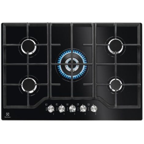 Electrolux EGG7536K Piano Cottura Gas 5 Fornelli da Incasso Nero Vetro 74cm