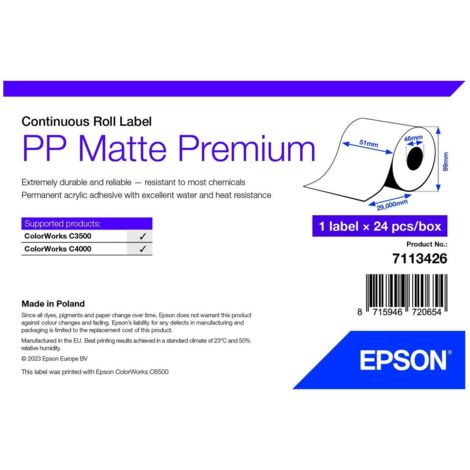 Epson 7113426 etichetta per stampante Bianco Etichetta per stampante autoadesiva (1/2)