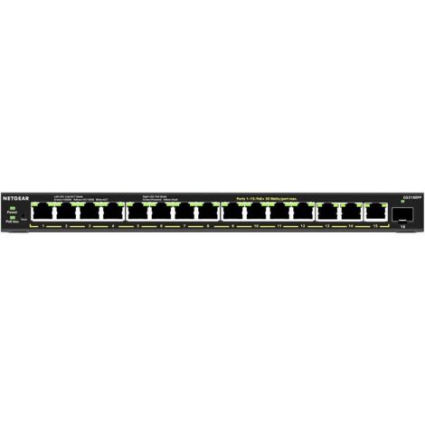 NETGEAR 16-Port High-Power PoE+ Gigabit Ethernet Plus Switch (231W) with 1 SFP port (GS316EPP) Gestito Gigabit Ethernet (1/5)
