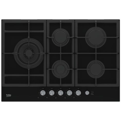 Beko HILL 75235 S piano cottura Nero Da incasso 75 cm Gas 5 Fornello(i)