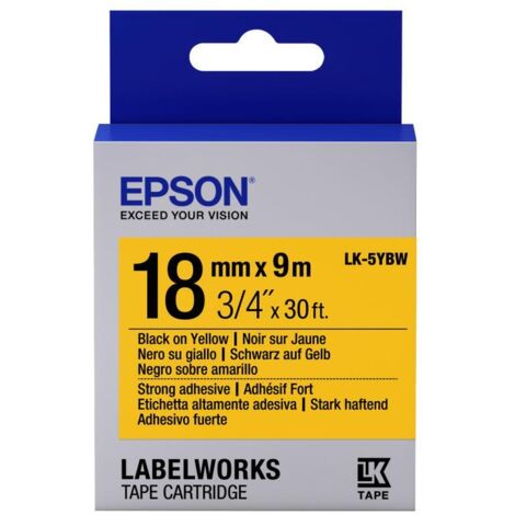 Epson NASTRO LK5YBW STRNG NERO/GIALL18X9 (1/3)