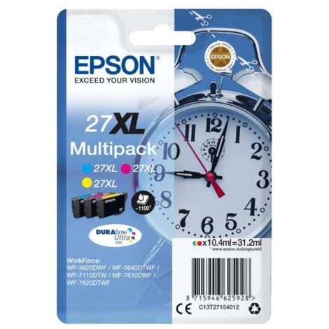 Epson Alarm clock Multipack Sveglia 3 colori Inchiostri DURABrite Ultra 27XL C13T27154012 (1/4)