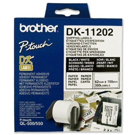 Brother DK-11202 nastro per etichettatrice Nero su bianco DK11202