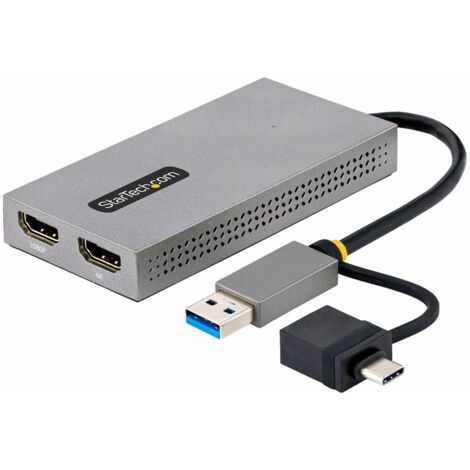 StarTech.com Adattatore USB 3.0 a HDMI, Scheda Video Esterna USB 3.0 a Doppio HDMI (1x 4K30Hz/1x 1080p), Cavo da 1 107B-USB-HDMI (1/5)