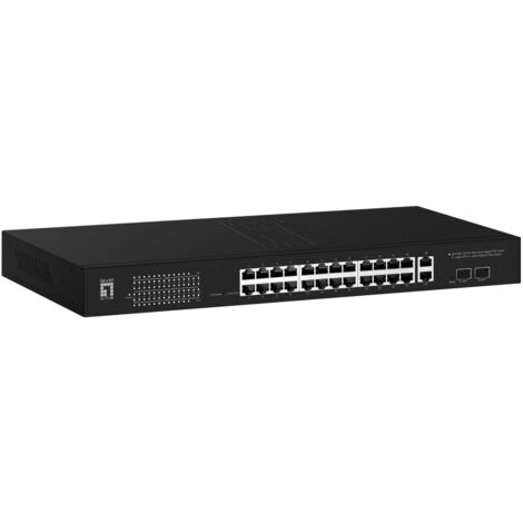 LevelOne GEP-2841 switch di rete Gestito L2 Gigabit Ethernet (10/100/1000) Supporto Power over Ethernet (PoE) 1U Nero (1/2)