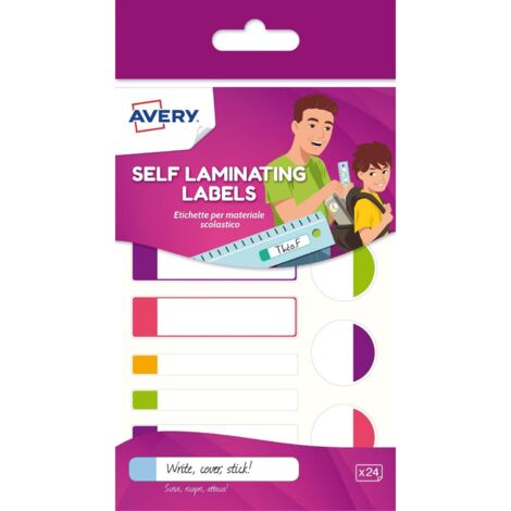 Avery APFLUO24-UK etichetta autoadesiva Rettangolo Permanente Multicolore 24 pz (1/2)