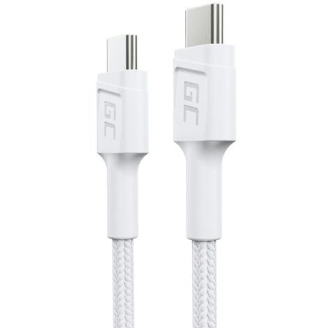 Green Cell GC PowerStream cavo USB USB 3.2 Gen 1 (3.1 Gen 1) 0,3 m USB C 0,48 Gbit/s 60 W Bianco (1/5)