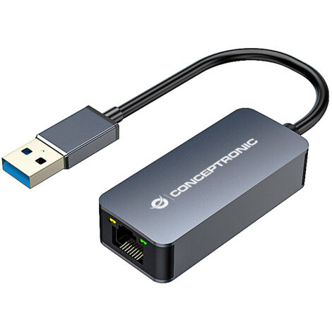 Conceptronic ABBY12G adattatore Ethernet grigio alluminio (1/5)