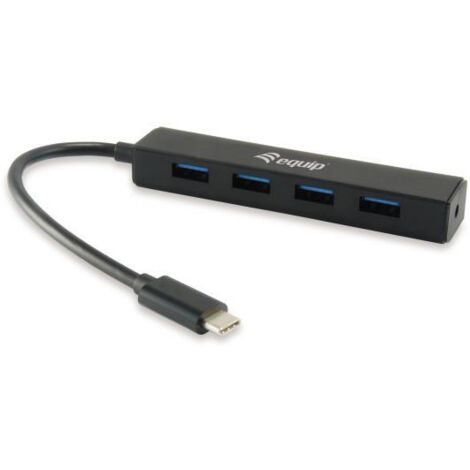Equip 128954 hub di interfaccia USB 3.2 Gen 1 (3.1 Gen 1) Type-C 5000 Mbit/s Nero (1/4)