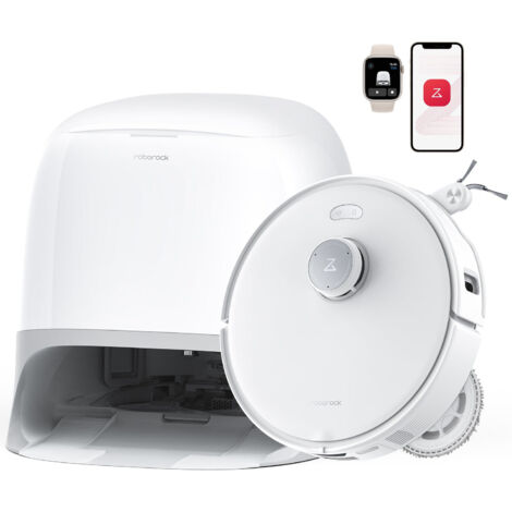 Roborock Qrevo Curv 5A1 Robot Aspirapolvere e Lavapavimenti, Aspirazione 18.500 Pa, Doppio Sistema Anti-Groviglio, Mocio e