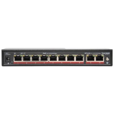 Vultech Security Switch PoE+ Gigabit 8 porte PoE+ 2 Uplink non gestito per rete (1/5)