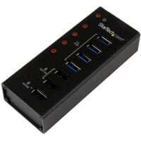 StarTech.com Hub USB 3.0 alimentato a 4 porte con 3 porte di ricarica USB dedicate (2 x 1A e 1 x 2A) - Box esterno in ST4300U3C3