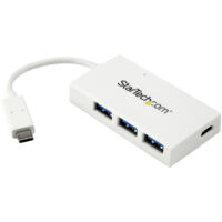 StarTech.com Hub USB-C a 4 porte USB 3.0 - Perno e Concentratore USB Tipo C con 1x USB-C e 3x USB-A - Bianco