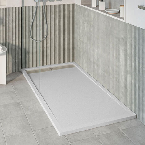 KOES - Plato de Ducha de Resina Modelo VOIGA – 70x160 – Azul bruma RAL 7035