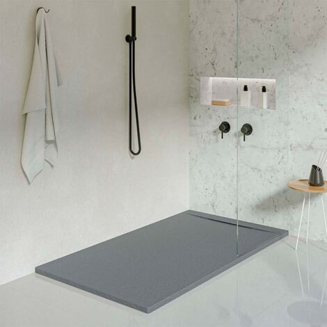 KOES - Plato de Ducha de Resina Modelo LIENA – 70x100 – Antracita RAL 7016
