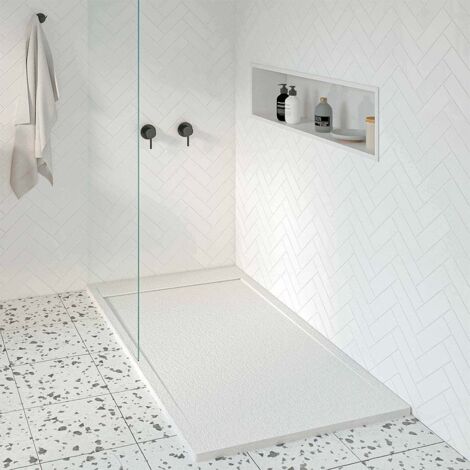KOES - Plato de Ducha de Resina Modelo AMUR – 90x130 – Blanco RAL 9003