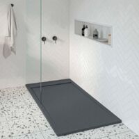 KOES - Plato de Ducha de Resina Modelo AMUR – 80x120 – Antracita RAL 7016