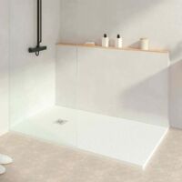 KOES - Plato de Ducha de Resina Modelo INDO – 100x160 – Blanco RAL 9003
