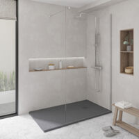 KOES - Plato de Ducha de Resina Modelo NILO – 80x80 – Antracita RAL 7016