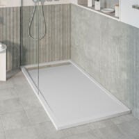 KOES - Plato de Ducha de Resina Modelo VOIGA – 80x150 – Azul bruma RAL 7035