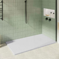 KOES - Plato de Ducha de Resina Modelo OBI – 90x140 – Azul bruma RAL 7035