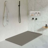 KOES - Plato de Ducha de Resina Modelo LIENA – 100x120 – Gris cuarzo RAL 7039