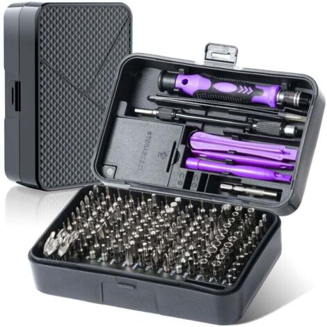 Tournevis de Precisions, 170 en 1 Jeu de Kit Tournevis Magnétique Outil de Réparation Professionnel pour Appareils pour IPhone, Mac, PC, Montre, Jouets, Lunettes, et Autres Électronique