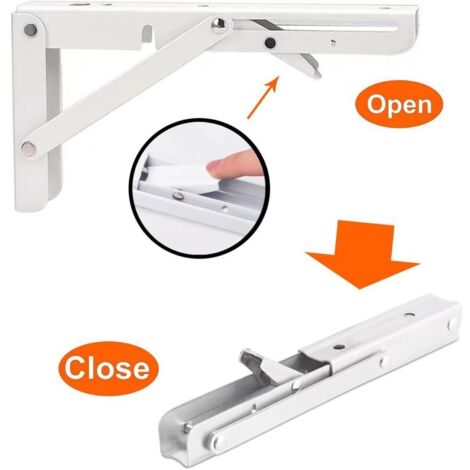 Support Console Rabattable Lot de 2 Lourds Support Console Pliable Rétractable Pour Garage établi ...